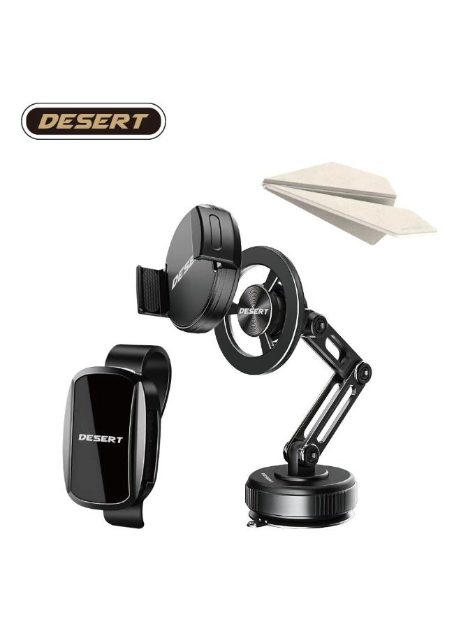 Desert 4‑in‑1 Car Mount MagSafe + Universal Mobile Holder | One‑Hand Operation | Paper‑Plane Fragrance | Car Glass Clip - Image 1