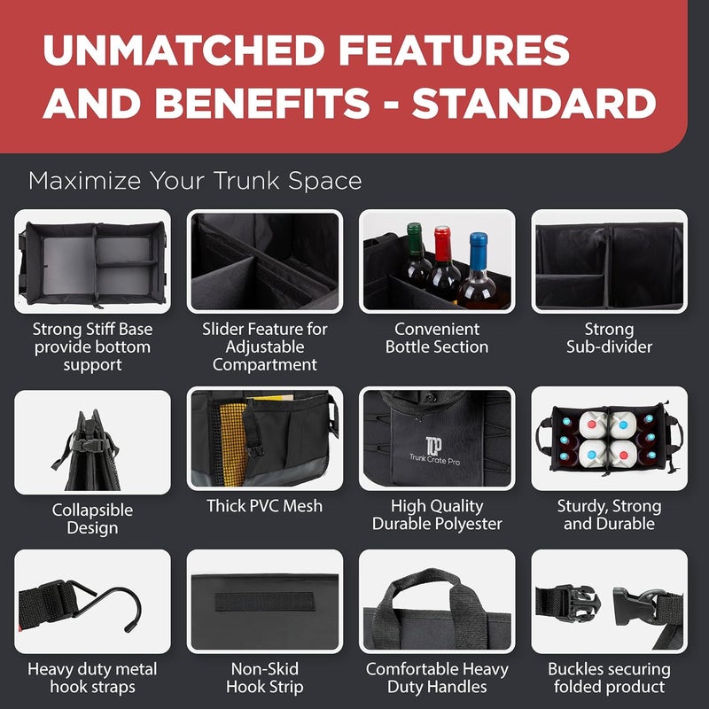 TrunkCratePro Car Storage Organizer - Versatile Trunk Organizer for SUV and Car - Image 4