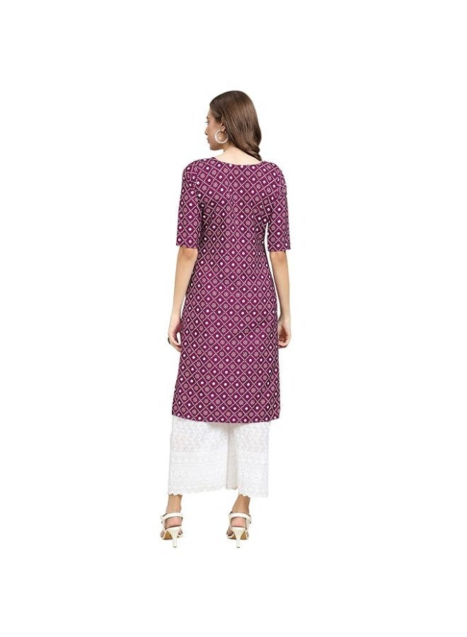 Pinkmint store Women's Crepe Regular Fashion kurta (pack of 2) S - Image 2