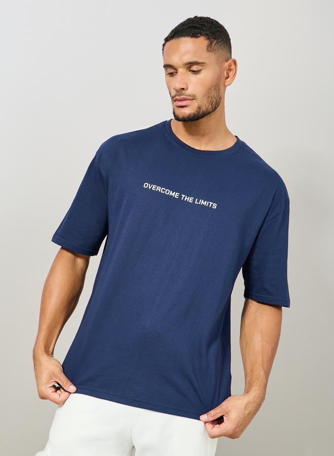 Styli Active Cotton Rich Oversized Athleisure T-Shirt - Image 1