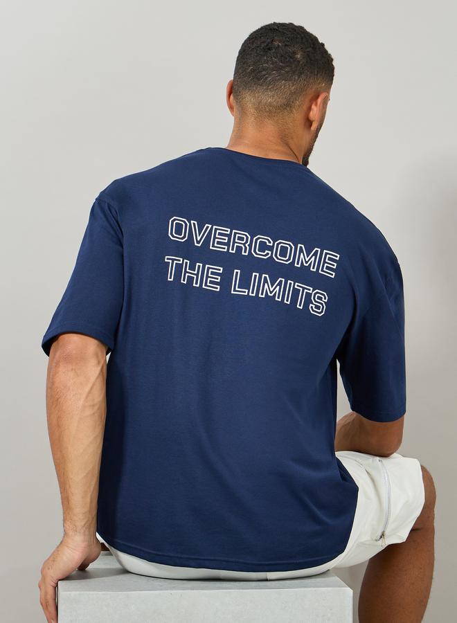 Styli Active Cotton Rich Oversized Athleisure T-Shirt - Image 3