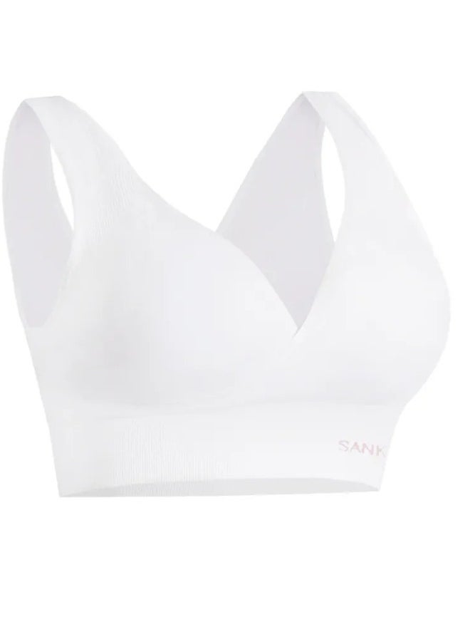 SANKOM - Patent Classic Bra for Back Support | Swiss Design for Comfort, Posture, and Push-up Effect | Wire-Free with Wide Straps and V-Neck | Breathable, Hypoallergenic Fabric for Everyday Wear | Supports the Back While Lifting the Bust Naturally - Image 1