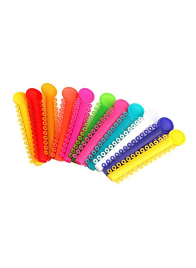 Loquat 40Pcs/set Dental Elastomeric Ligature Ties Orthodontics Elastic Rubber Bands Teeth Care multicolor 9*9*9cm - Image 1