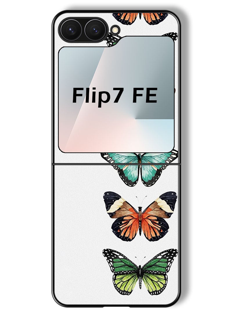 Theodor Case Compatible with Samsung Galaxy Z Flip 7 FE 6.7 Inch Protection Shockproof Bumper Cover Butterflies - Image 1