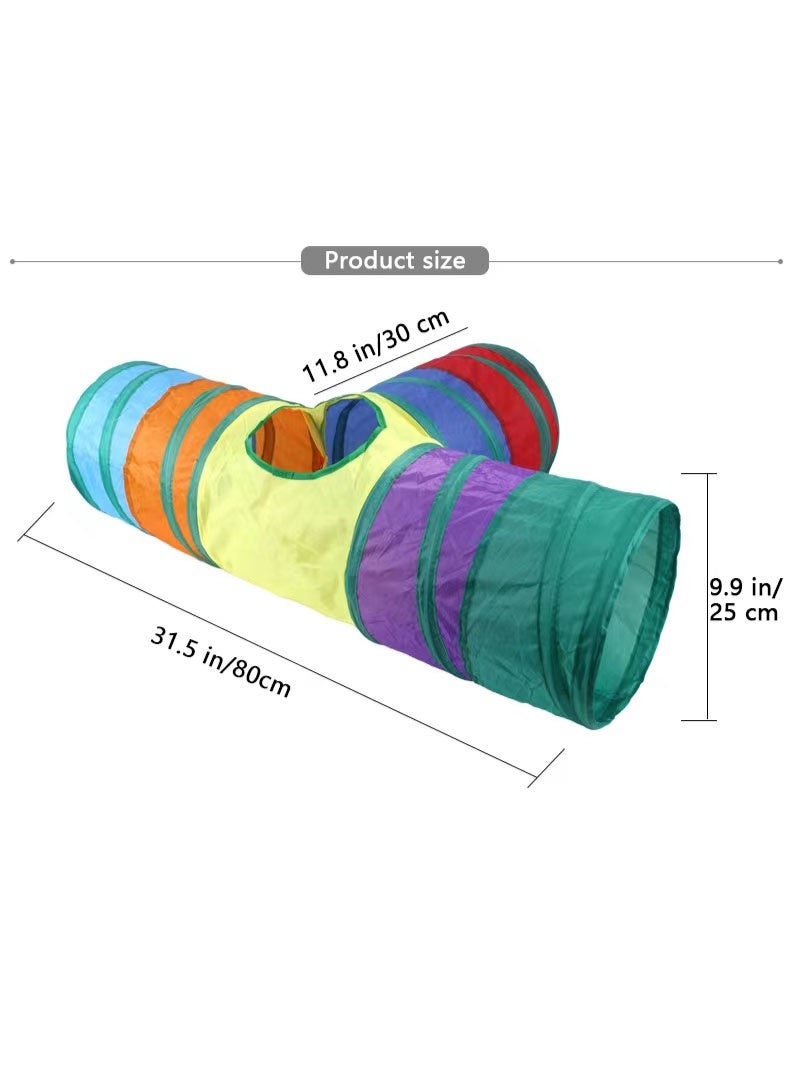 كادلين 25 قطعة من لوازم ألعاب القطط الصغيرة، مع نفق بثلاث فتحات/فأر تفاعلي/عصا قطط/كرات جولف من الريش/كرات ناعمة - رائعة للقطط الصغيرة والقطط - Image 4