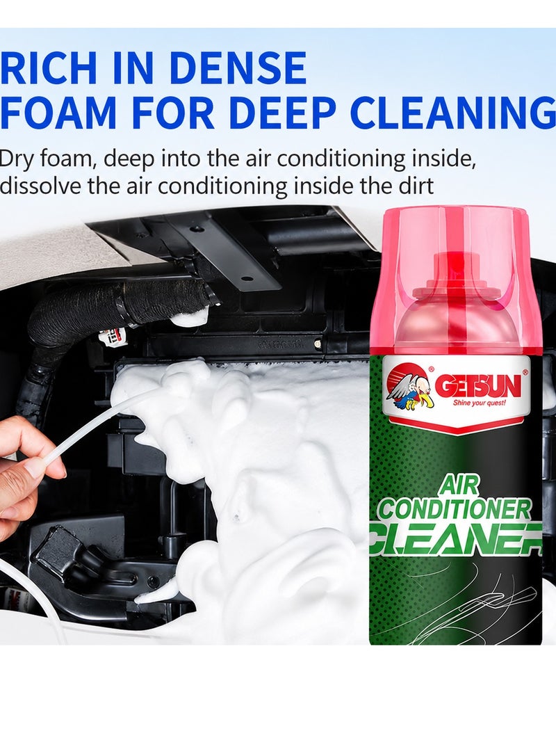 GETSUN 3 Piece COMBO GETSUN Air Conditioner Cleaner Foam Spray 500ml – AC Vent Cleaner, HVAC Coil Cleaning Foam, Odor Remover, Air Freshening Formula, Deep Cleaning Foam for Car AC, Home AC, Office Air Conditioning Systems . GT-1111D - Image 4