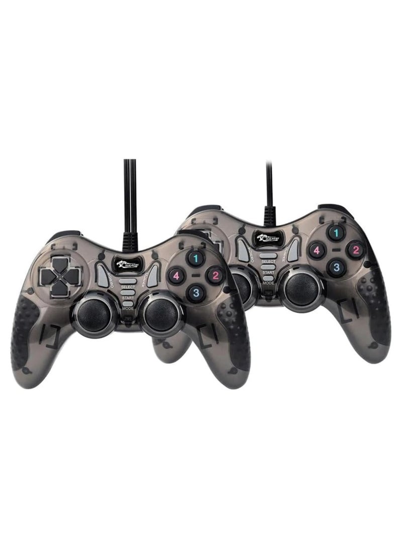 COUGAR-EGY (9012) USB Wired Double Gamepad Turbo Controller with Vibration Function For PC or Laptop, 1.5 Meter (BROWN) - Image 2