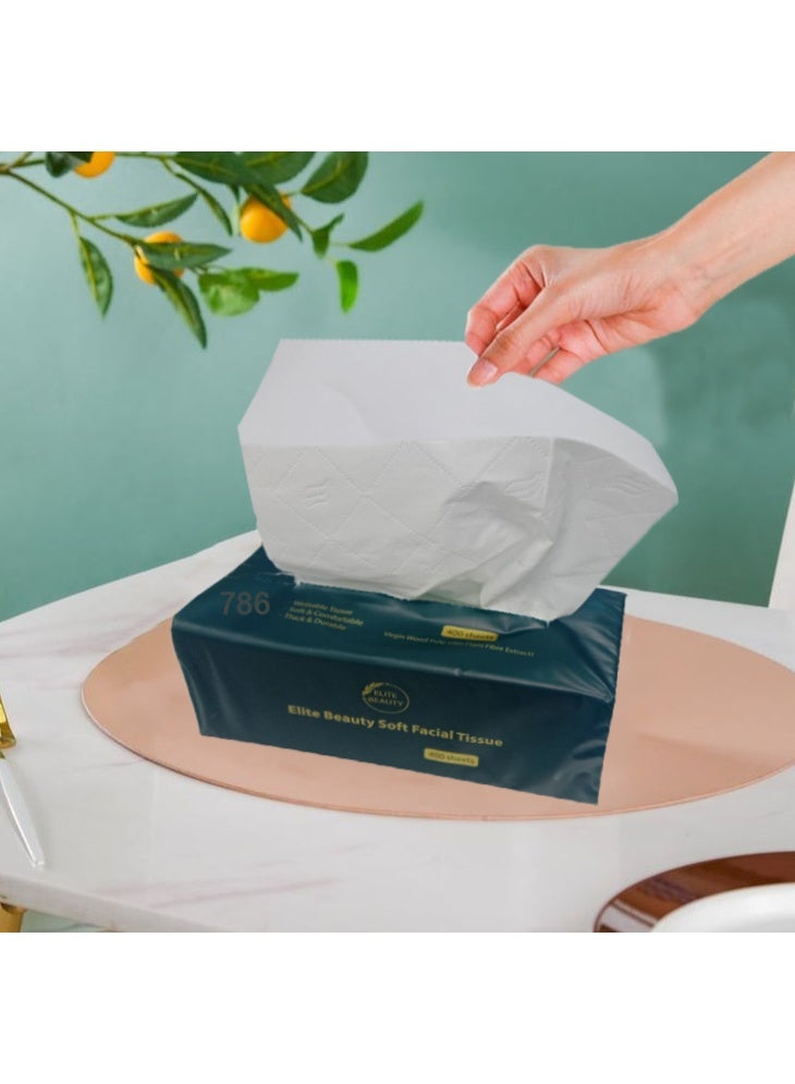 Elite Soft tissue papers Elite Beauty facial Soft Tissue 400 sheet with 4ply 60box - Image 2