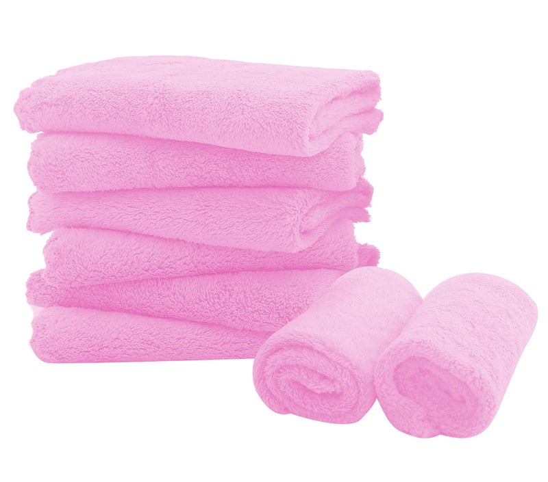 Spotted Play 8 Pack Burp Cloths for Baby - 20" by 10" Ultra Absorbent Burping Cloth, Newborn Towel - Milk Spit Up Rags - Burpy Cloths for Unisex, Boy, Girl - Burp Cloths Set (Frozen Berry) - Image 1