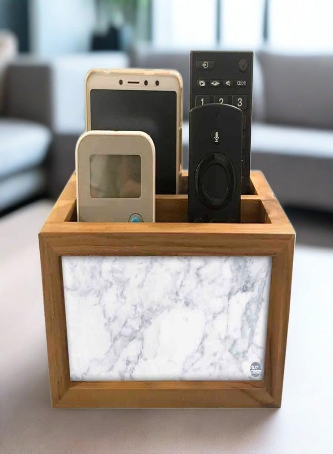 Nutcase Designer Teak Wood TV Remote Stand For Home Remote Holders Organizer Caddy for TV/AC Remotes Control -Multipurpose Desk Organiser-6�x4�x4� - PINK CLOUDS - Image 2