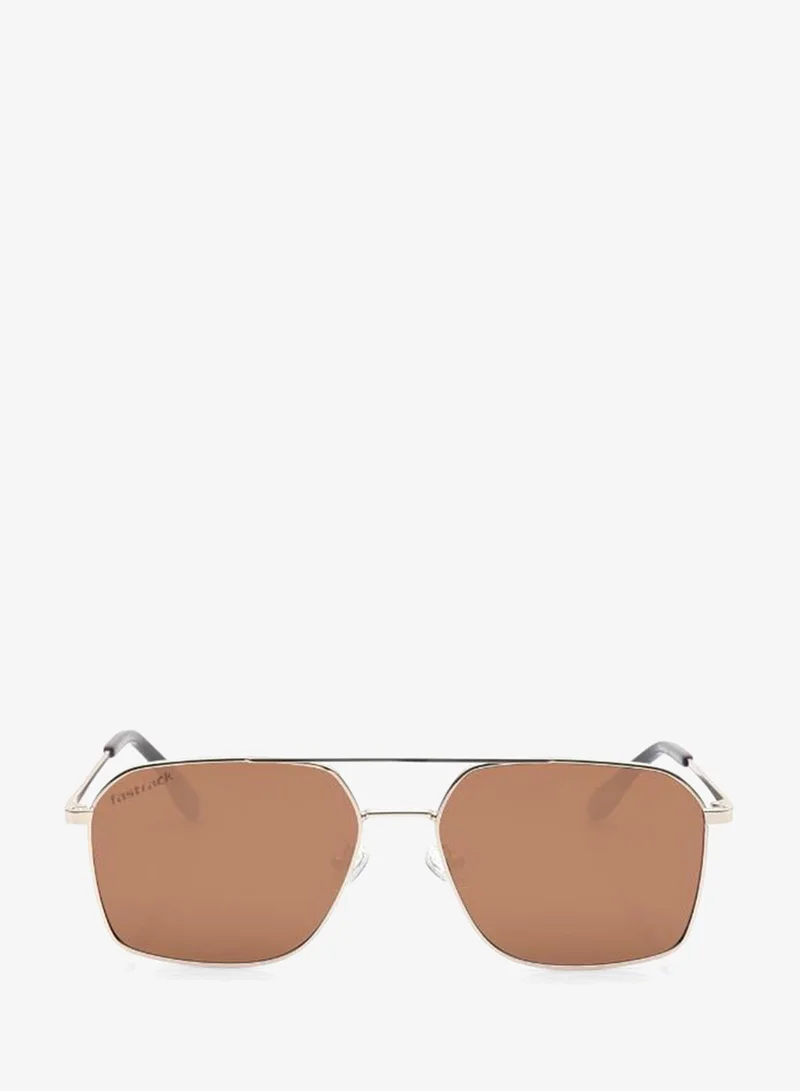 فاستراك Polarized Sunglasses Gold Frame Brown Mirror Lens 58mm  - M8032BR1PV