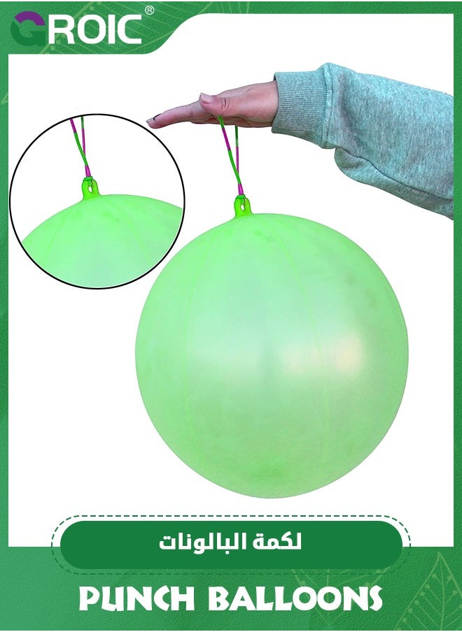 GROIC - 50PCS Punch Balloons Thickened Latex Punching Balloon,Neon Punching Balloon Heavy Duty Birthday Party Favors for Kids,Color Bounce Balloons with Upgraded Strong Rubber Band Handle,Party Balloon Set - Image 1