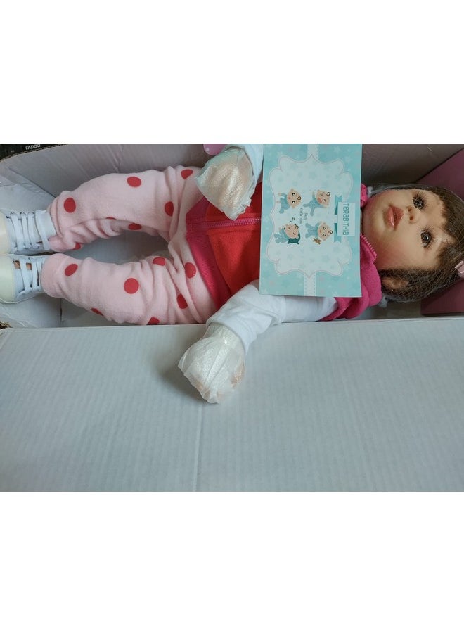 Terabithia - 24Inch 60Cm Lifelike Big Size Silicone Vinyl Reborn Toddler Princess Girl Doll Stuffed Cloth Body Newborn Dolls Child Xmas Birthday Gift - Image 1