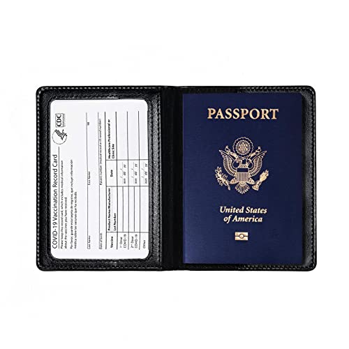 Honmein 2 Pcs Passport holders，Ultra Slim passport wallet，PU Leather Passport Cover Case for Women and Men - Image 2