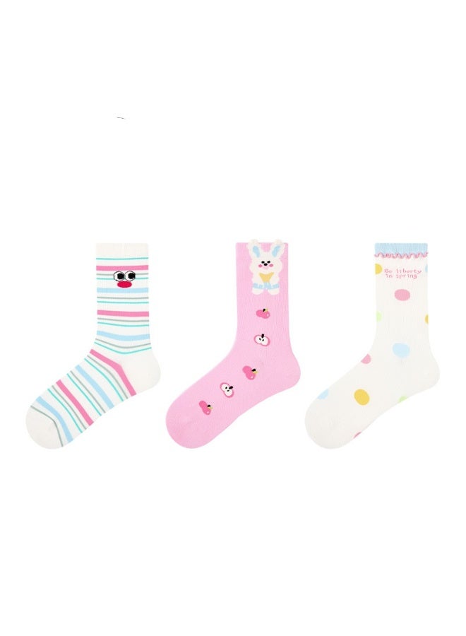 KUYING Fashion Anti Slip Breathable Sports Socks Three Piece Set 