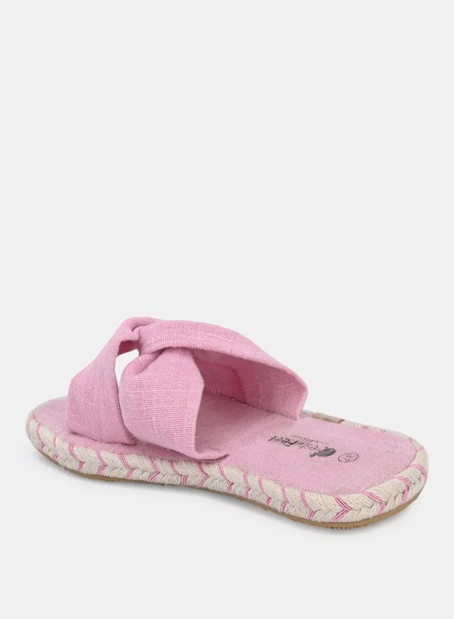 Fresh Feet Fresh Feet Twist Strap Open Toe Flat Sandal