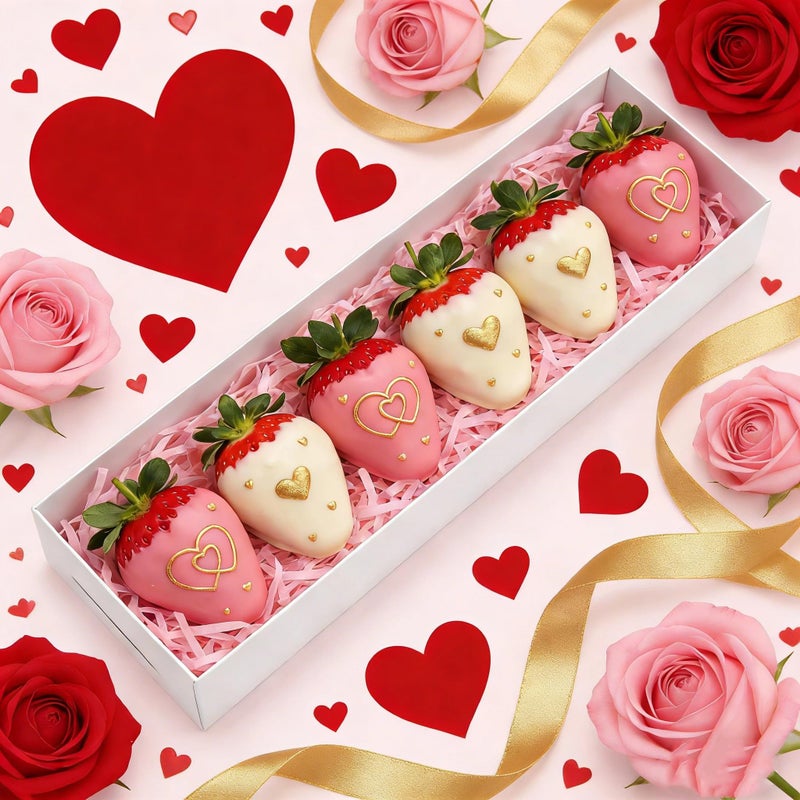 XINHPKGG 10 Pcs Chocolate Covered Strawberries Boxes 12x2x2 Inch Bakery Boxes with Full Clear Window Drawer Macaron Box Cookie Box - Image 2