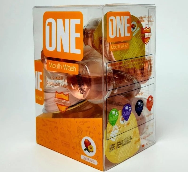 One Advanced Mouthwash Capsules Full Protection Peach Flavor 20 Capsules, 15ml per Capsule - Image 2