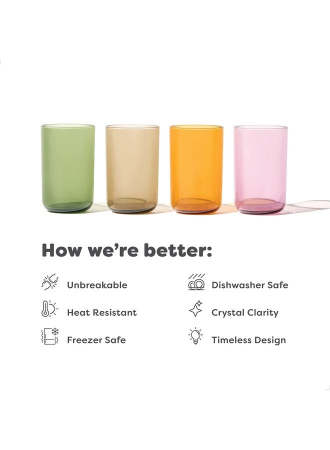 TOSSWARE RESERVE 10oz Tumbler - Color Series SET OF 4, Premium Quality, Tritan Dishwasher Safe & Heat Resistant Unbreakable Party Cups - Image 2