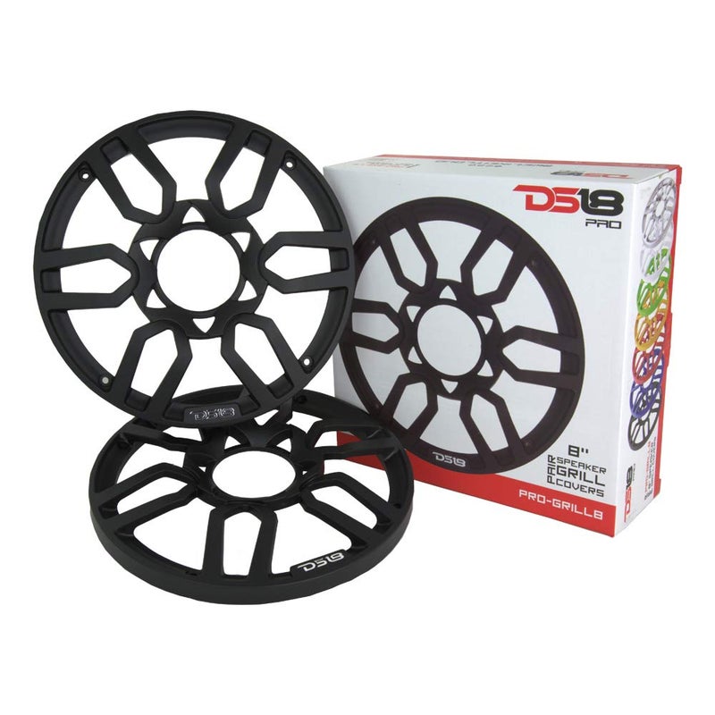DS18 PRO-GRILL8 Speaker Cover - 8-Inch Car Audio Plastic Universal Speaker Grill, Protect Your Speakers - Black - Set of 2 - Image 2