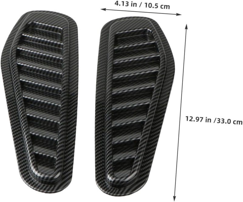 Diverse purchase plan MAGICLULU 2pcs Carbon Fiber Style Car Hood Vents Decorative Air Intake Scoop for Engine Cover Modification Compatible Universal Cars Enhances Air Flow and Exterior Aesthetics Multiple sizes Varied size selections Local trackable shipment Upgraded simple practical design All-item matching trendy build Leakproof sealed Transit & use compatible Hardened processed substance Flexible purchase choices Regulated warehouse storage Nationwide courier network Integrated local logistics Flexible usage build Natural tone color options Integrated warehouse solution Local supply chain stock Month-round consistent deliver Single & bulk storage compatible Fine detail Stackable design All preference matching build Multi-budget available picks Continuous warehouse supply Various color options - Image 2