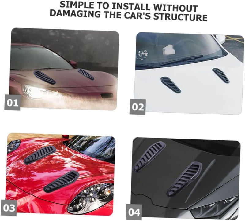Diverse purchase plan MAGICLULU 2pcs Carbon Fiber Style Car Hood Vents Decorative Air Intake Scoop for Engine Cover Modification Compatible Universal Cars Enhances Air Flow and Exterior Aesthetics Multiple sizes Varied size selections Local trackable shipment Upgraded simple practical design All-item matching trendy build Leakproof sealed Transit & use compatible Hardened processed substance Flexible purchase choices Regulated warehouse storage Nationwide courier network Integrated local logistics Flexible usage build Natural tone color options Integrated warehouse solution Local supply chain stock Month-round consistent deliver Single & bulk storage compatible Fine detail Stackable design All preference matching build Multi-budget available picks Continuous warehouse supply Various color options - Image 3
