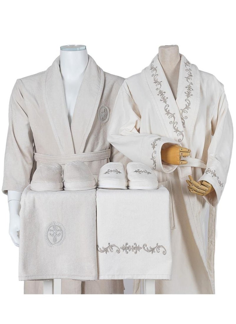 LAMA Home Tekstil - Set Bath Robe Beige Double - Image 1