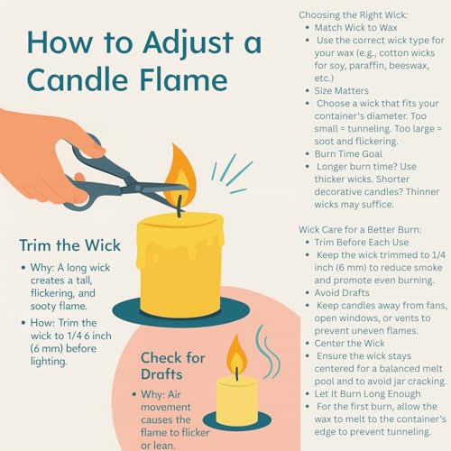 R Wellness Candle Wicks for Candle Making | 4 Inch White Cotton Wicks, 100 Pcs with 10 Wick Holders | Candle Making Supplies for DIY Material & Home Use - Image 5