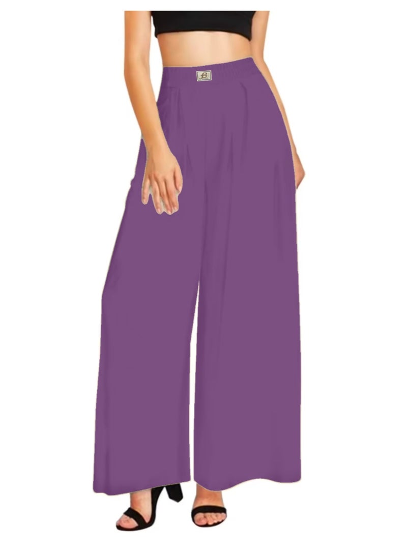 بنطلون واسع الساق كاجوال أنيق بمقاسات مختلفة للنساء - Image 1