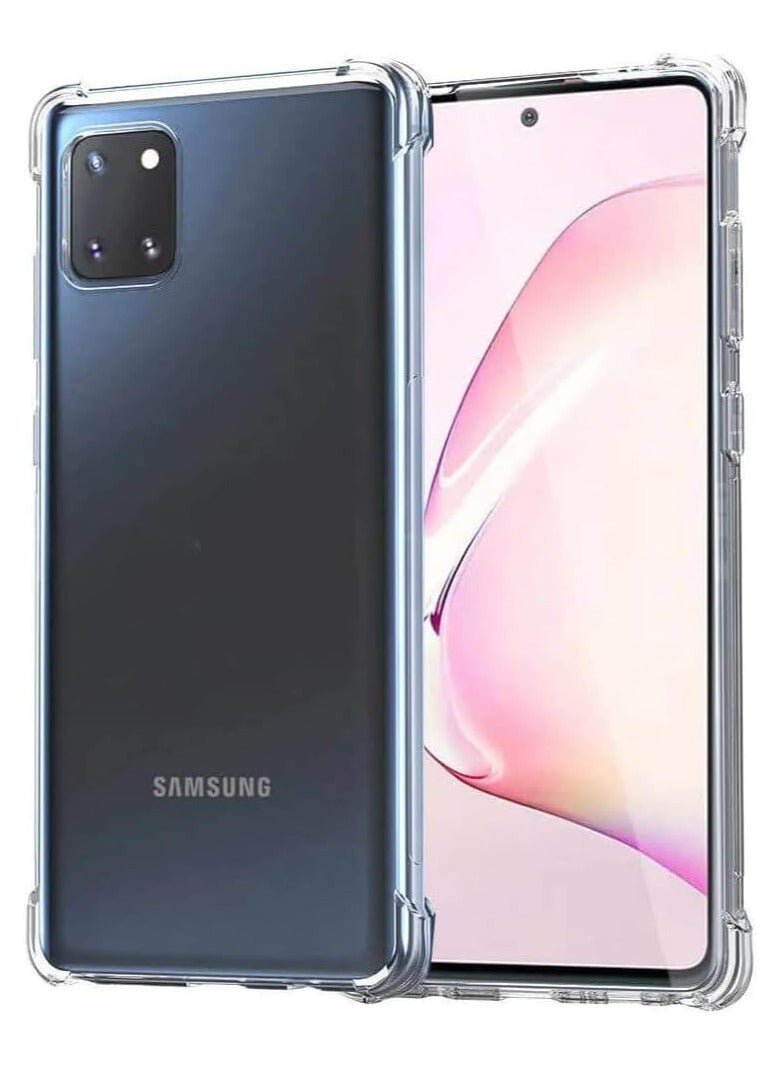 VITION Samsung Galaxy Note 10 Lite/A81, Case Cover TPU Bumper Corner Anti-Fall Flexible (Samsung Note 10 Lite) Clear - Image 1