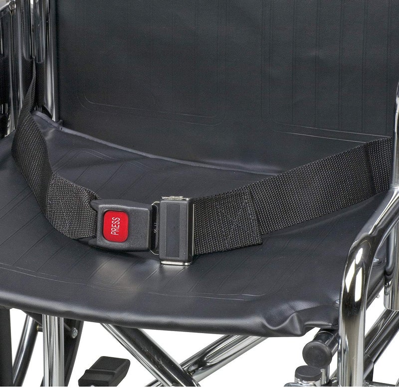 DMI Wheelchair Seat Belt and Safety Harness - 48 Inches Long, 1.75 Inches Thick, Black - Image 1