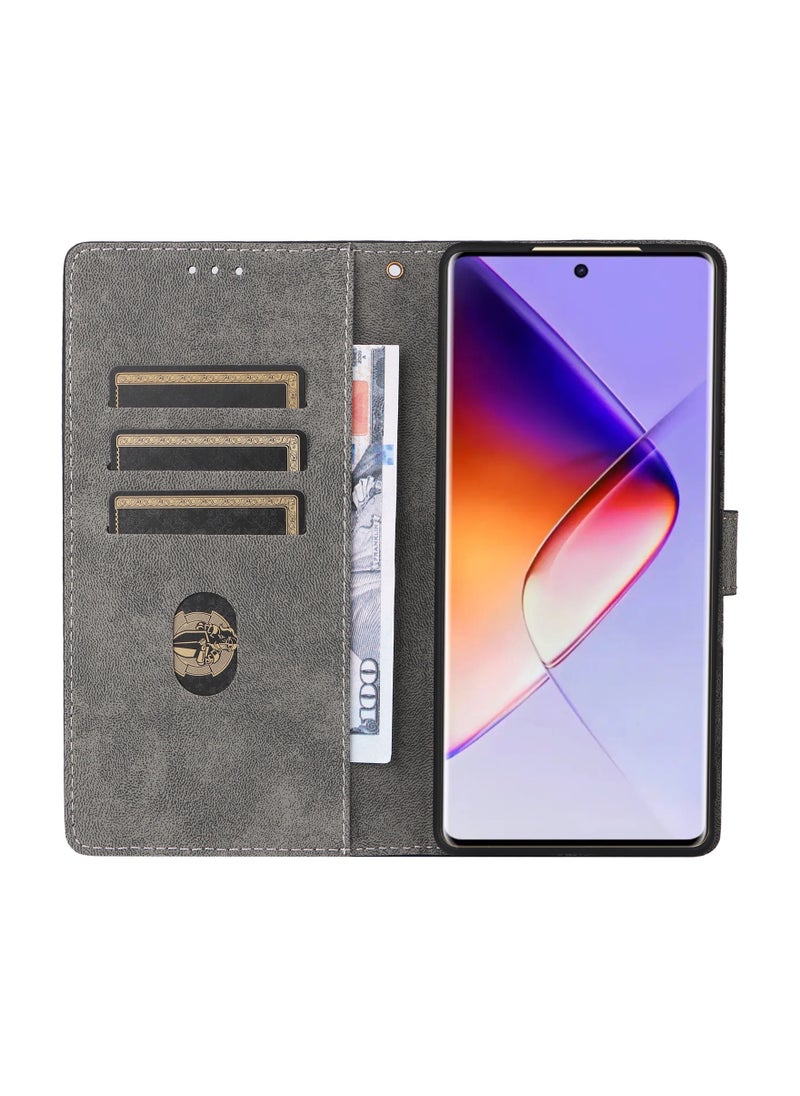 Fankalo Phone Case for Infinix Note 40 Pro 5G/ Infinix Note 40 Pro+ 5G with RFID Security Protection Flip PU Leather Wallet Case with Card Holder Shockproof Protective Cover  - Image 3