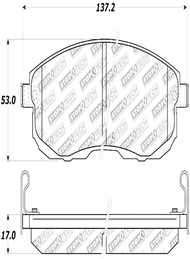 StopTech 309.08150 Sport Brake Pads with Shims and Hardware - Image 2
