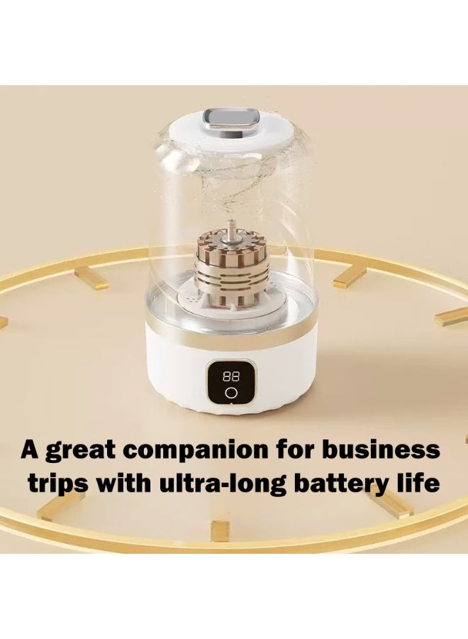 الغسالة اللاسلكية الصغيرة للملابس الداخلية - جهاز تنظيف كهربائي محمول ومضغوط للبناطيل والصنادل مع طريقتين غسيل، عمر بطارية طويل ومذبذب رباعي الأبعاد - Image 4