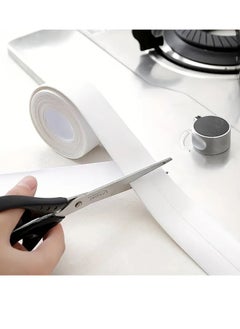 PAMEER 3.2-mtr x 2.2cm Caulk Strip Tape, Waterproof Sink Edge Gap Caulk Strip, Self Adhesive Sealing Tape for Kitchen Bathroom Bathtub Toilet Wall Floor Self Adhesive Tile Sealer Moisture Mold Protector Tape  - Image 5
