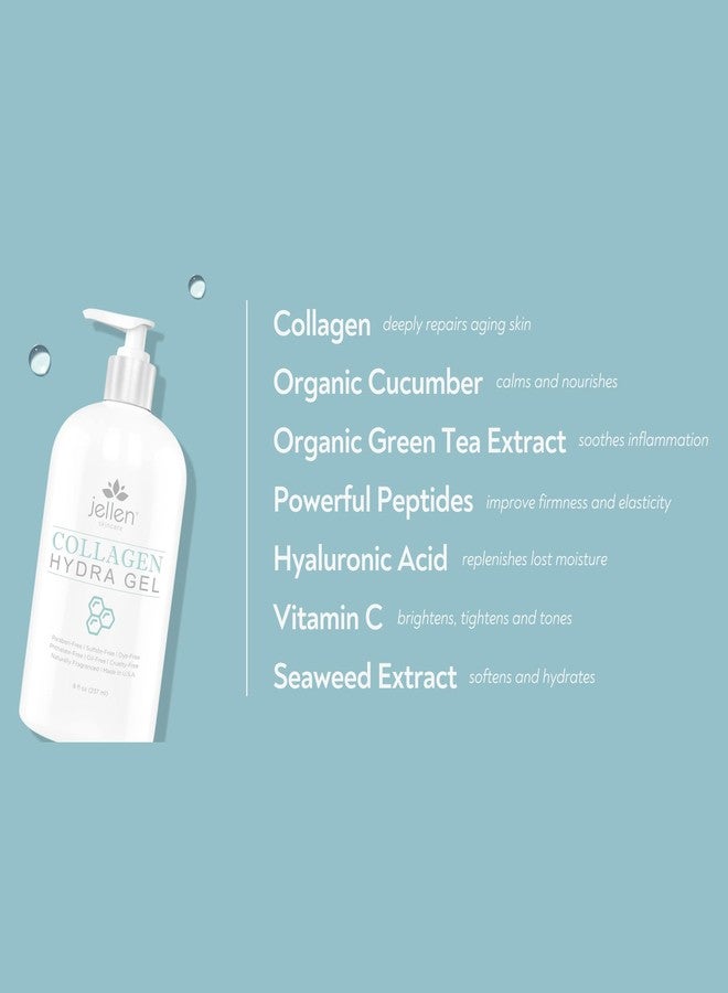 jellen Conductive Facial Gel - Packed with Collagen, Peptides, Hyaluronic Acid, Cucumber, Botanical Extracts - For Microcurrent, Ultrasonic, Galvanic Facial Treatment (8 Oz) - Image 4