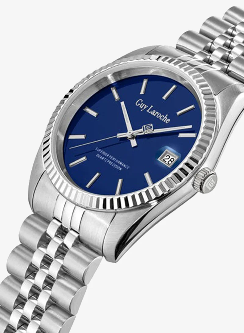 غاي لاروش Anthony Stainless Steel Bracelet Analog Watch for Men, 40.5mm