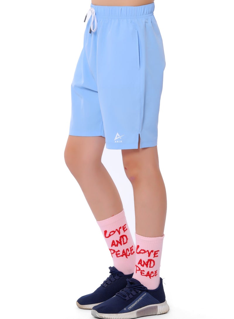 ANJA Boys' Light Blue Basic Shorts – Comfortable, Versatile Design - Image 3