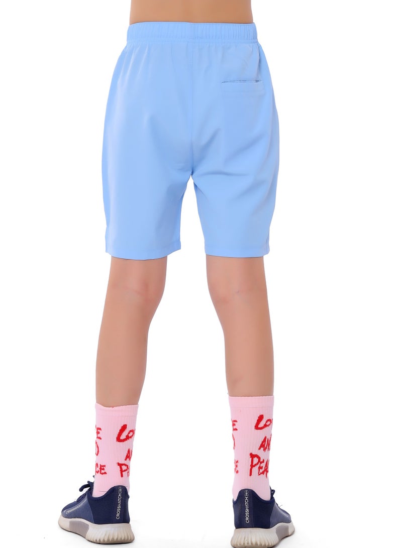 ANJA Boys' Light Blue Basic Shorts – Comfortable, Versatile Design - Image 2