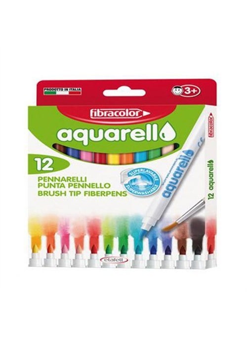Fibracolor Aquarell 12 Colors Felt Tip Pen 10550 