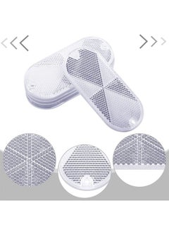 10 Pack Front Reflector Oval Reflector for Driveway Fence Gate Posts Trailers Safety Reflectors Automobiles Boats Mailboxes Reflector with Center Mounting Hole (White)