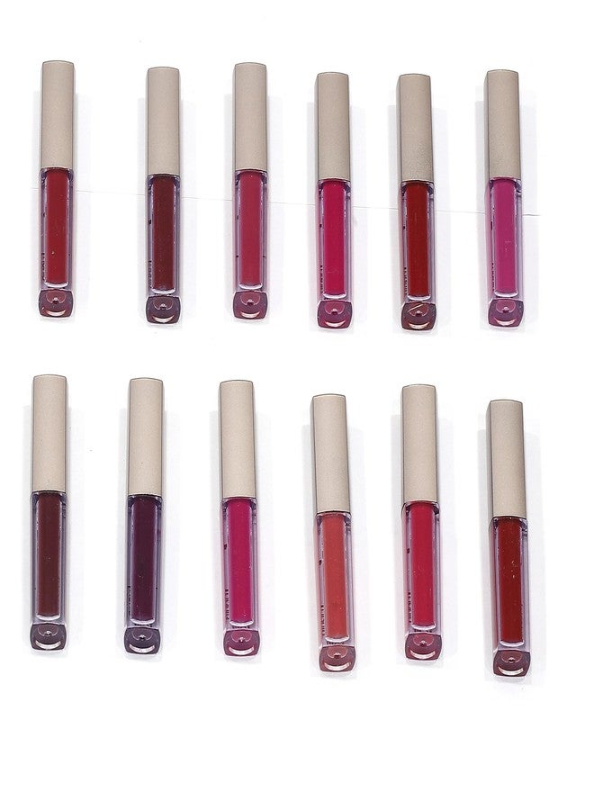 JH J & H Liquid Matte Lipgloss Lipstick for Women Waterproof Long Lasting 12 Vivid Colors Lipgloss Lipstick,multi2 - Image 1