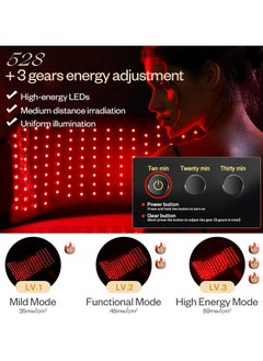 Ru syanl Multifunction Red Light Therapy for Body and Face 850nm Near-Infrared Light Therapy LED Facial Body Beauty Equipment for Skin Care at Home  - Image 3