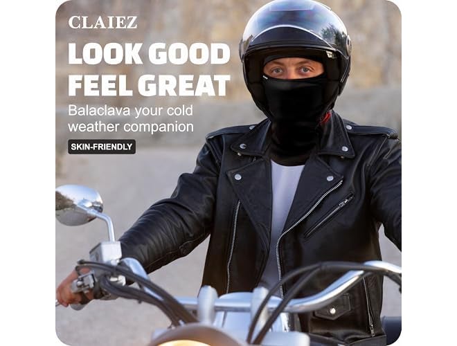 TEKCOOL Polyester Face Mask for Bikers in Riding Uv Protected Full Face Mask Balaclava for Men Black Mask for Bike Riding & Cycling, Full Face Helmet Mask for Men (Black (Pack of 2)) - Image 4