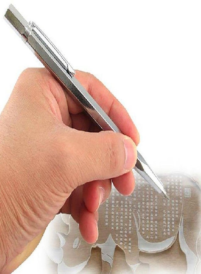 Nasmodo® Etching Engraver and Tungsten Carbide Scribe - Glass Writer Carving Tool for Ceramics/Hardened Steel - Aluminum Pen With Clip - Image 2