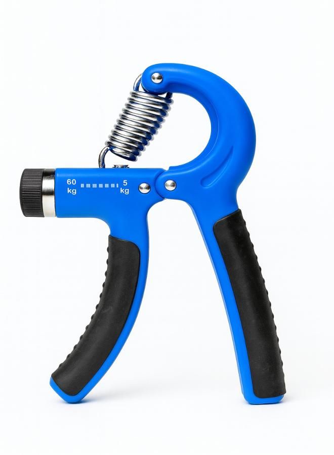Adjustable Hand Grip Strengthener 5kg–60kg – Professional Forearm, Wrist & Finger Exerciser - Blue