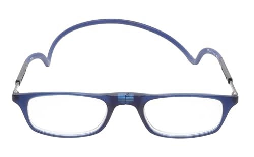 Calabria SP03 Snap Magnetic Reading Glasses +1.50 Crystal Blue Front Connect Adjustable Temples Around Neck Hanging Readers - Image 2