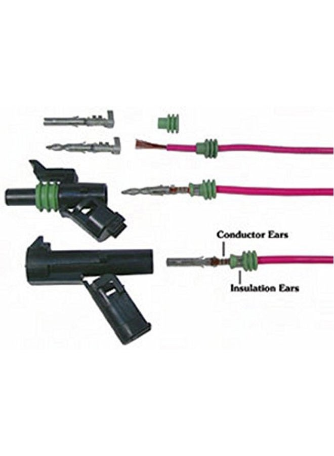 Muzzys 12-14 AWG Guage 2 Pin Position Terminal Weather Pack WeatherPack Connector Male Female Set Weather Proof - Image 2