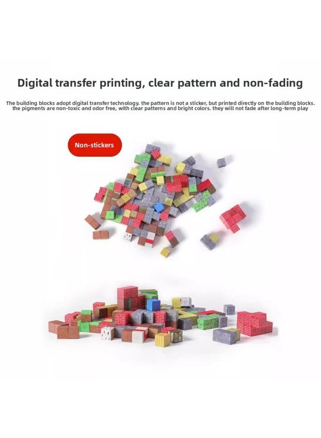 My World DIY Magnetic Building Blocks Children's Educational Toys Large Particle Doll Castle Model Decoration Gifts-Color:Final Gate (48PCs)  - Image 5