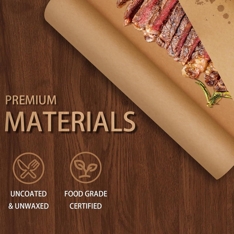 UDAREIT Brown Butcher Paper Roll for Smoking Meat Unwaxed 12 Inch x 60 Feet, BBQ Peach Wrapping Paper for Smoking Meat, Brisket, Crawfish Boil or Table Runner - Image 3